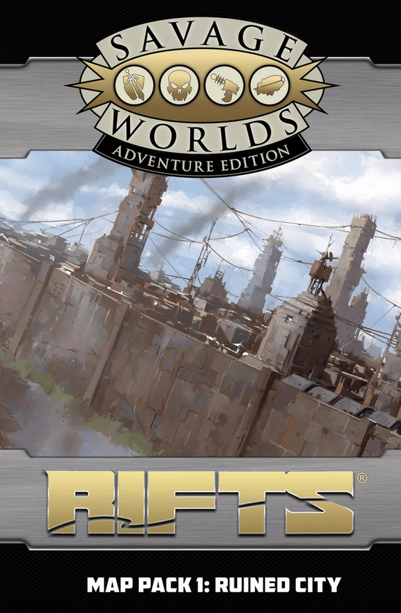 Rifts for Savage Worlds: Map Pack 1 - Ruined City SWADE