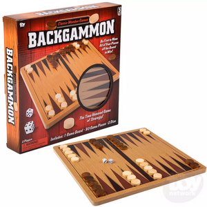 Classic Wooden Games 10" Backgammon