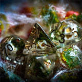 Clear Skull Dice Set