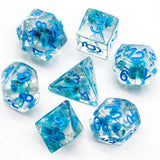 Blue Flowers RPG Dice Set