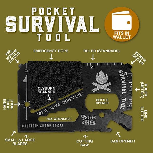 Pocket Survival Tool 15-in-1 Multi-Tool