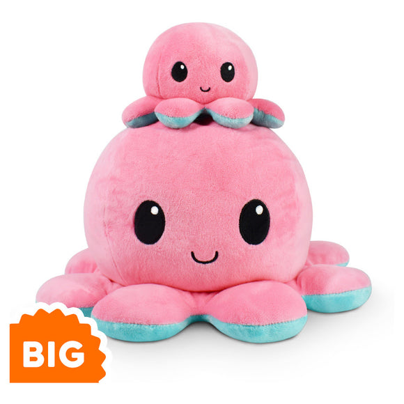 TeeTurtle Big Reversible Octopus: Pink/Aqua (Big)