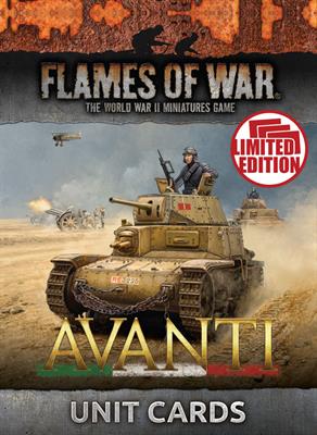 Flames of War: Italian Avanti Unit Cards (Mid War)