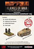Flames of War: German Armoured Reconnaissance Company HQ (Late War)