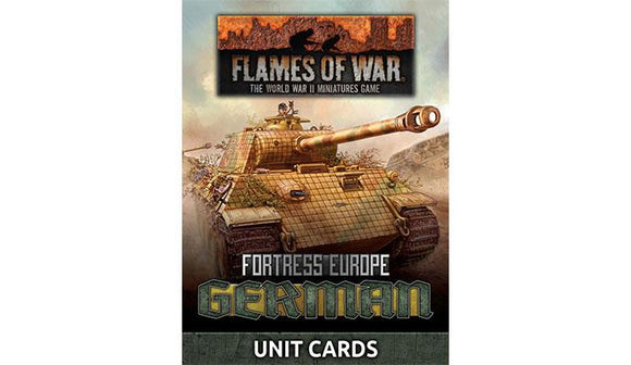 Flames of War: Fortress Europe - German Unit Cards