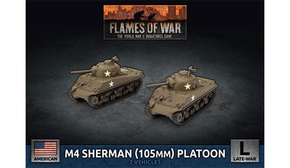 Flames of War: American M4 Sherman (105mm) Assault Gun Platoon (Late War)