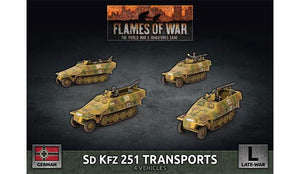 Flames of War: German SD KFZ 251 Transports (Late War)