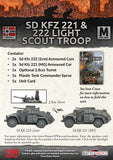 Flames of War: German SD KFZ 221 and 222 Light Scout Troop