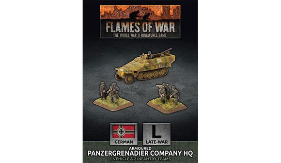 Flames of War: German Armoured Panzergrenadier Company HQ (Late War)