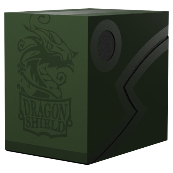 Dragon Shield Deck Box: Double Shell - Forest Green/Black