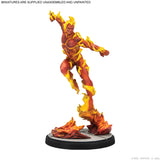 Marvel Crisis Protocol: Captain America & The Original Human Torch. Close up on The Original Human Torch. Figure comes unassembled and unpainted.