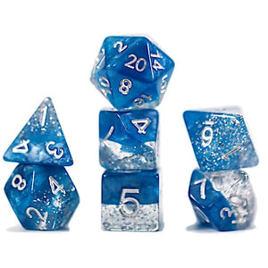 Halfsies Dice: Glitter Edition - Blue