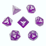 Black Oak Dice: Glitterwing Dragon Violet Polyhedral Set (7)