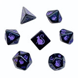 Black Oak Dice: Kitty-Clacks Magic Polyhedral Set (7)