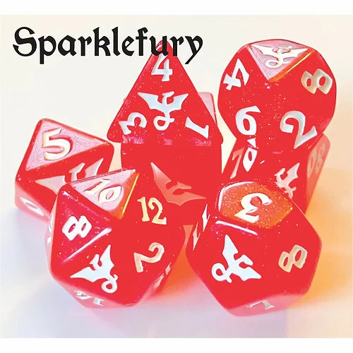 Black Oak Dice: Glitterwing Dragon Sparklefury Polyhedral Set (7)