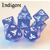 Black Oak Dice: Glitterwing Dragon Indigore Polyhedral Set (7)