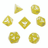 Black Oak Dice: Glitterwing Dragon Yellow Polyhedral Set (7)