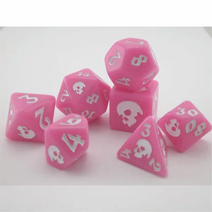 Black Oak Dice: Pink Death Polyhedral Set (7)