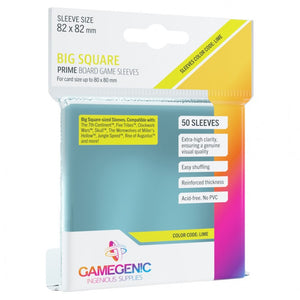 GameGenic PRIME Big Square-Sized Sleeves 82 x 82 mm - Lime