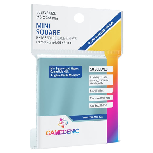 GameGenic PRIME Mini Square-Sized Sleeves 53 x 53 mm Dark Blue