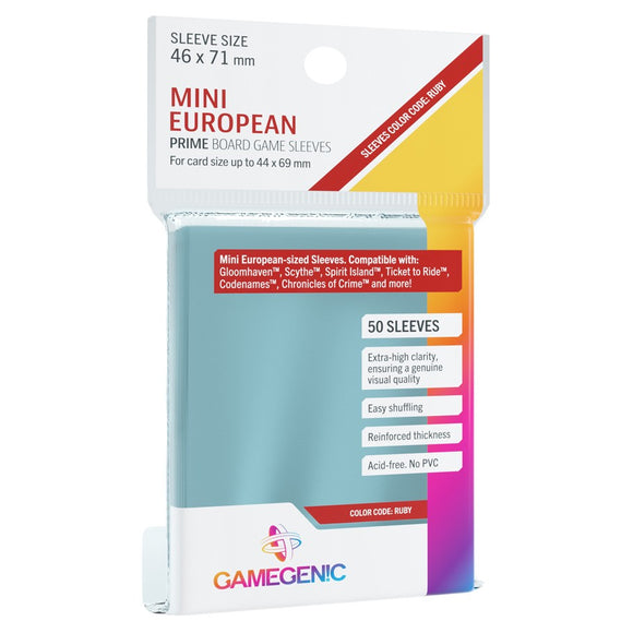 gloomhaven card sleeves size Gamegenic Mini European Sleeves (Prime)