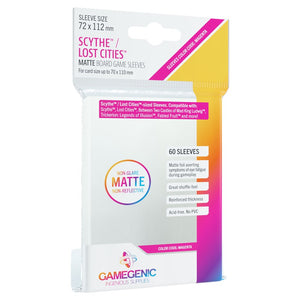 MATTE Scythe and/or Lost Cities Sleeves 72 x 112 mm - Magenta