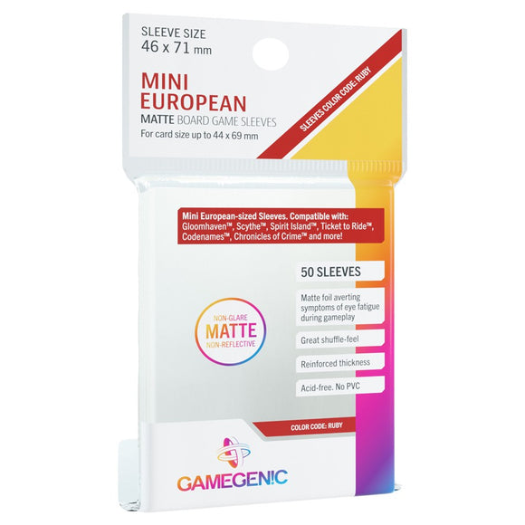 MATTE Mini European-Sized Boardgame Sleeves 46 x 71 mm