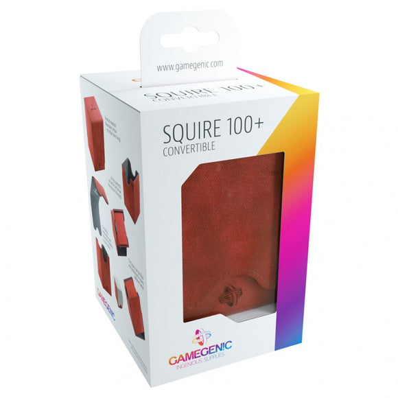 GameGenic Squire 100+ Card Convertible Deck Box: Red