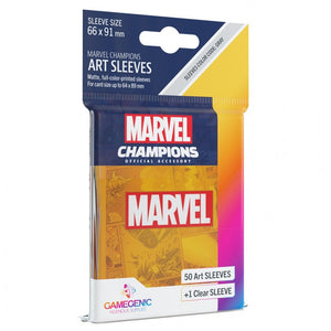 GameGenic Marvel Champions Art Sleeves - Marvel Orange
