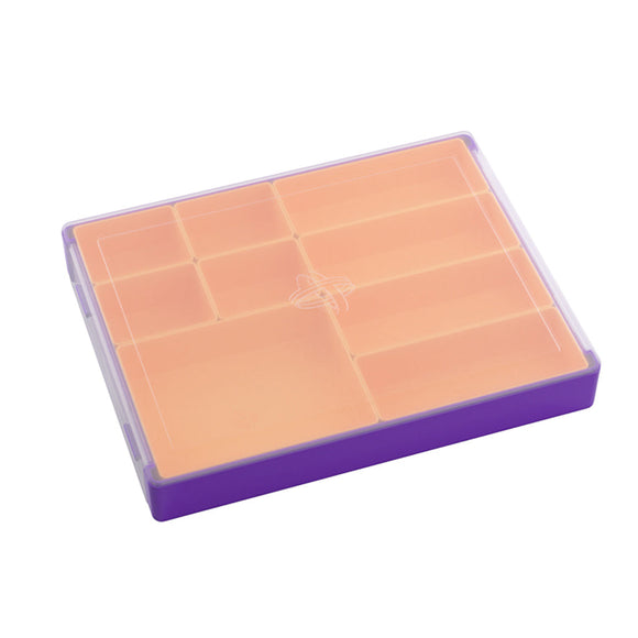 GameGenic Token Silo: Purple/Orange. The box is purple with orange trays