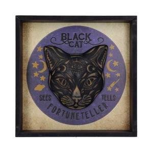 Black Cat Fortune Telling Wall Plaque