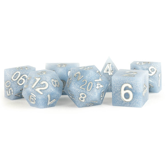 Metallic Dice Games: Sharp Edge Silicone Rubber Dicee - Glacial Debris (7)