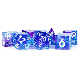 Metallic Dice Games: Hand Crafted Sharp Edge Dice - Oceanic Flare (7)