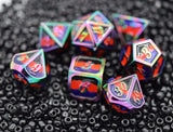 Poly Pride Flag - RPG Metal Dice Set