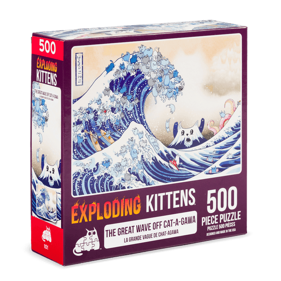Puzzle: Exploding Kittens - The Great Wave of Cat-A-Gawa