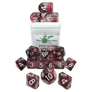 Role 4 Initiative: Diffusion Bloodstone Polyhedral Set w/ Arch'd4 (15)