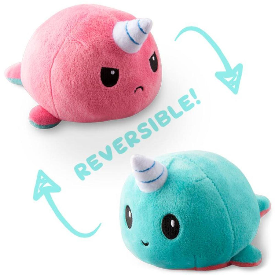 TeeTurtle Reversible Narwhal: Aqua/Pink (Mini) – Little Shop of Magic