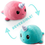 TeeTurtle Reversible Narwhal: Aqua/Pink (Mini)