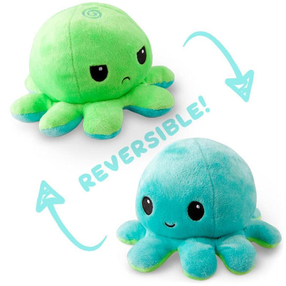 TeeTurtle Reversible Octopus: Green/Aqua (Mini)