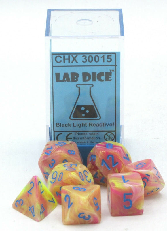 Chessex Dice: Festive Polyhedral Set Allusion/Blue (7)