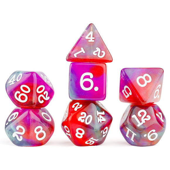 Sirius Dice: Poly Dice Set - Dragonfruit (7)