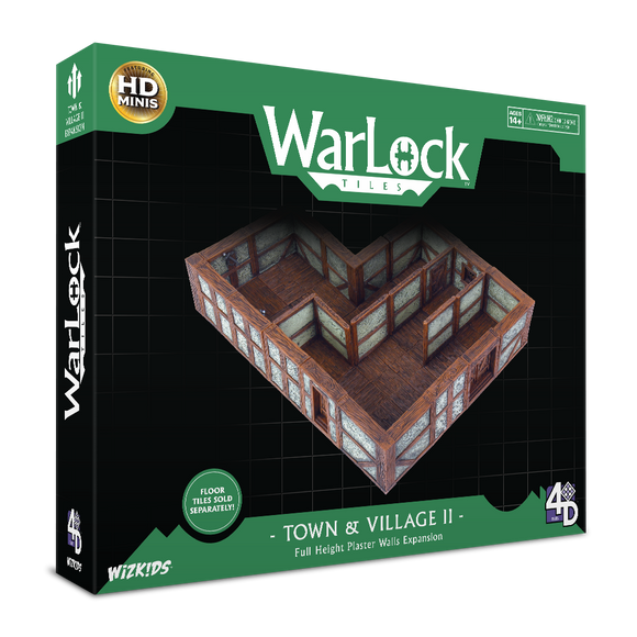 WarLock Tiles: Town & Village II - Full Height Plaster Walls Expansion