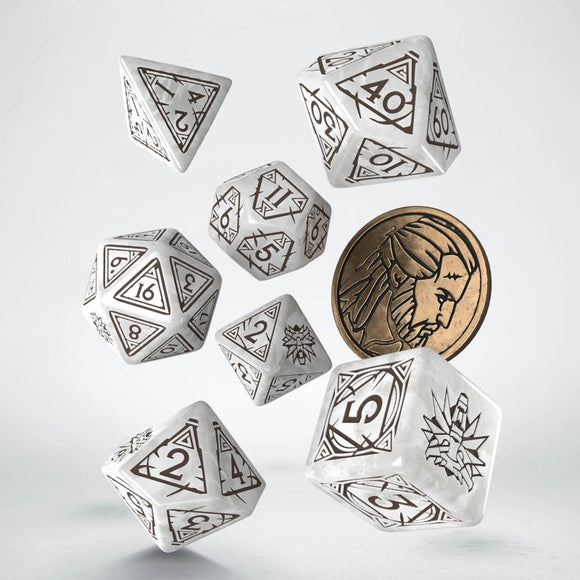 The Witcher Dice Set: Geralt - The White Wolf (7 + coin)